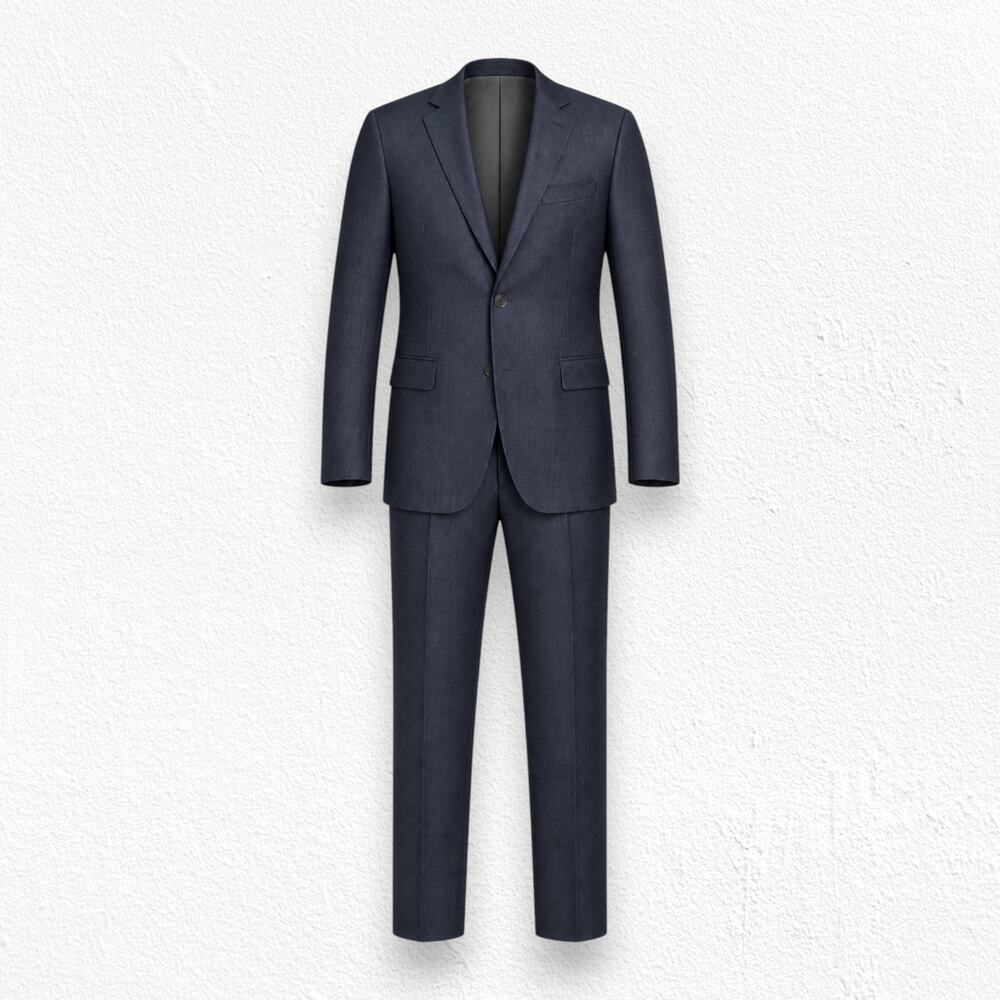 Vintage 80s Geoffrey Beene Gray Pinstripe Wool 2 Piece Suit USA Made Size 46R